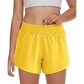 DOCUMO Girl's Athletic Shorts with Liner Zipper Pockets Quick Dry Running Shorts Sports Active Shorts for Teen Girls