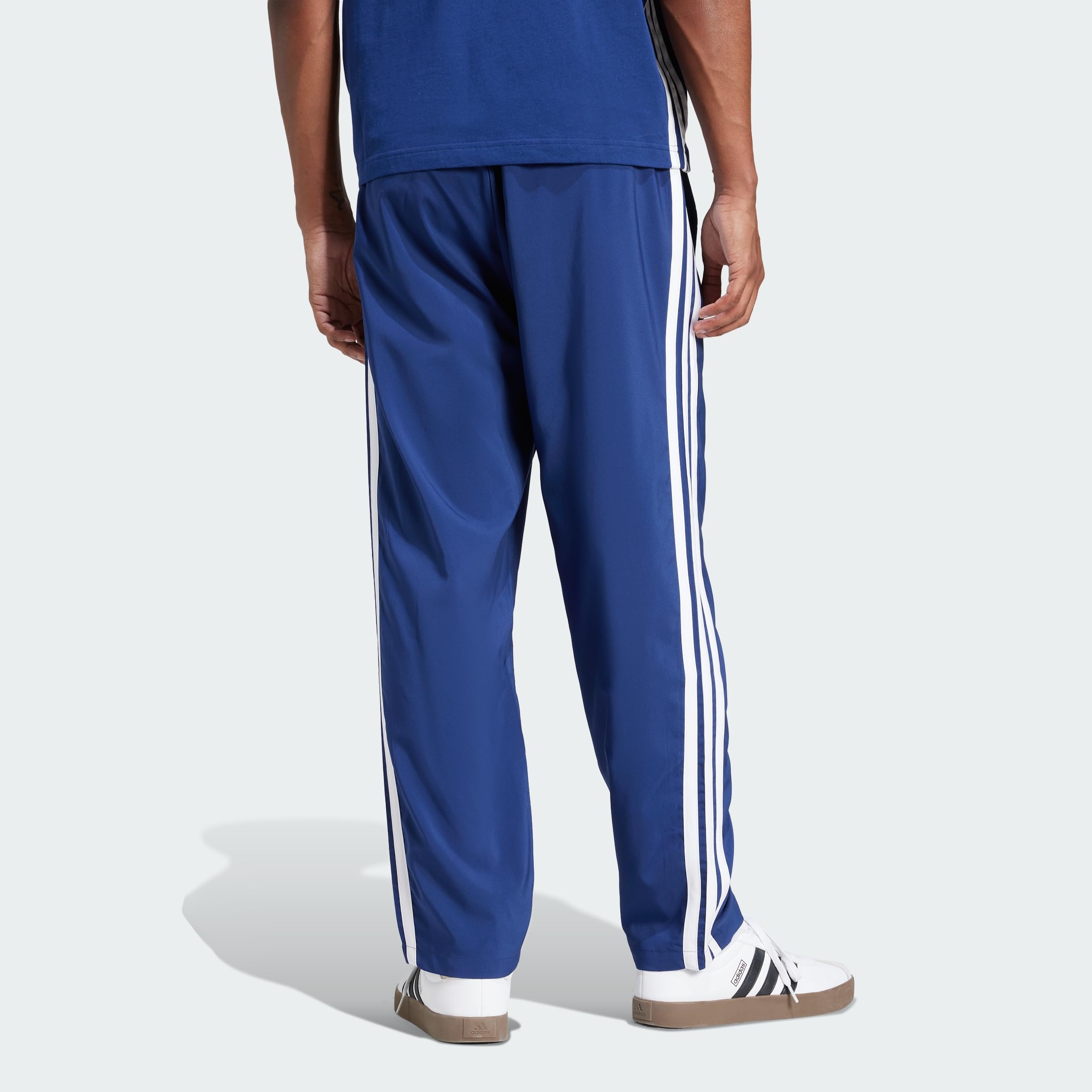 adidas Herren Essential Three Stripes Stanford Open Hem Pants, Dark Blue/White, S 4