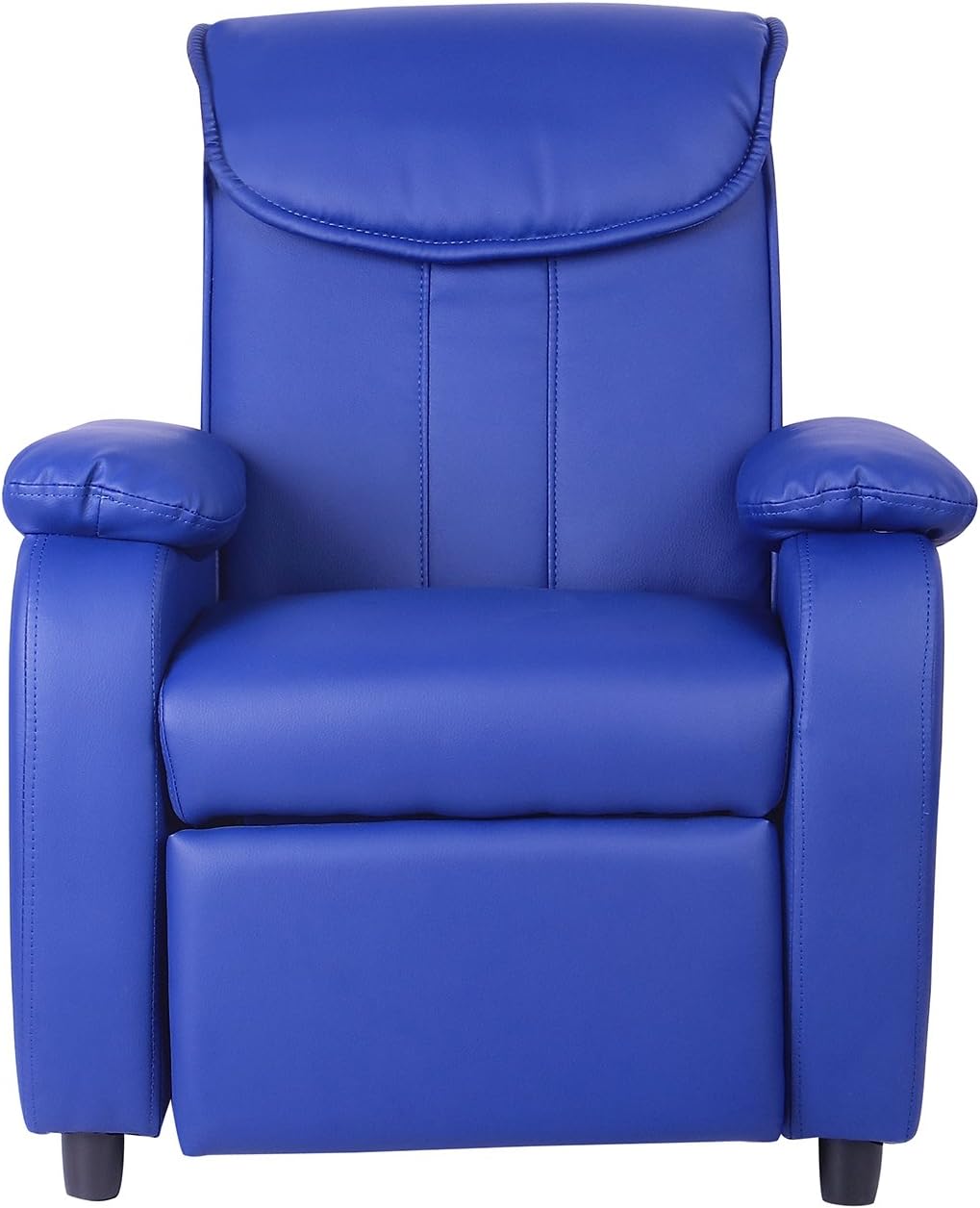 XSS Kids Blue Reclining Armchair Comfortable Padded Sofa Room Furniture Headrest