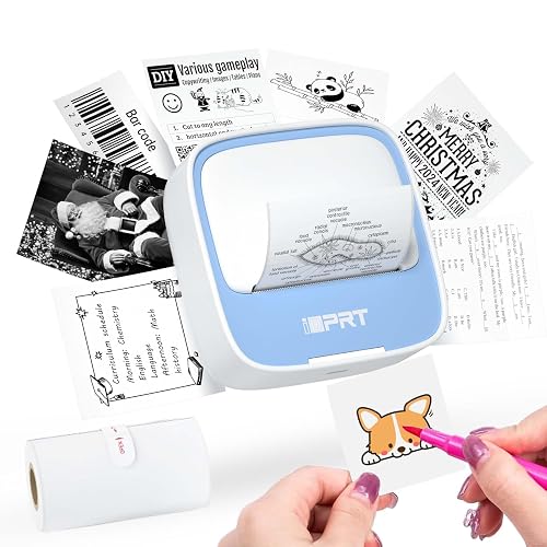 iDPRT Portable Sticker Maker Machine with 1 Roll Sticker Paper, Mini ...