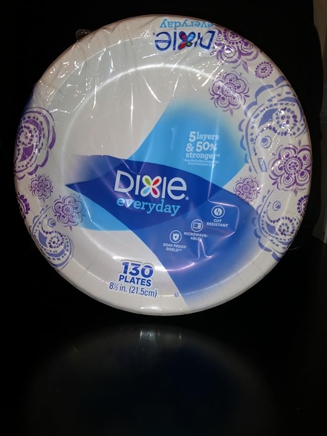 Dixie Paper Plates 8 1/2'' 130 ct (130 COUNT) Kitchen