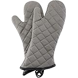 ARCLIBER Oven Mitts 1 Pair of Quilted Terry Cloth Cotton Lining,Extra Long Professional Heat Resistant Kitchen Oven Gloves,16