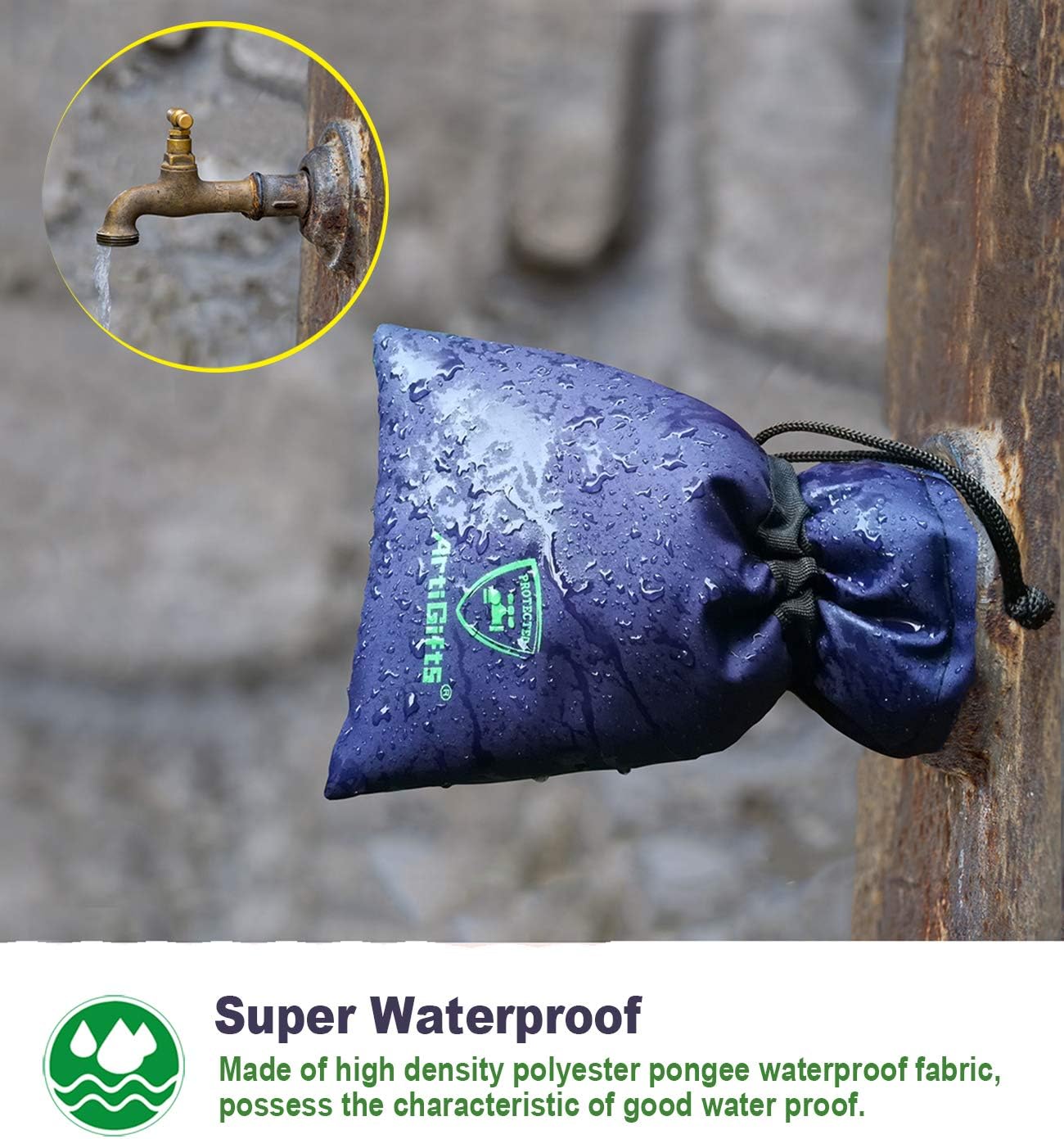 ArtiGifts Pro Outdoor Faucet Cover Socks for Winter Freeze Protection, 5.9" W x 7.7" H, Mazarine Blue, Set of 2 : Garden & Outdoor