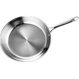 Cooks Standard Frying Pan Stainless Steel, 10-Inch Multi-Ply Clad wok Stir Fry Pan Kitchen Skillet, Silver