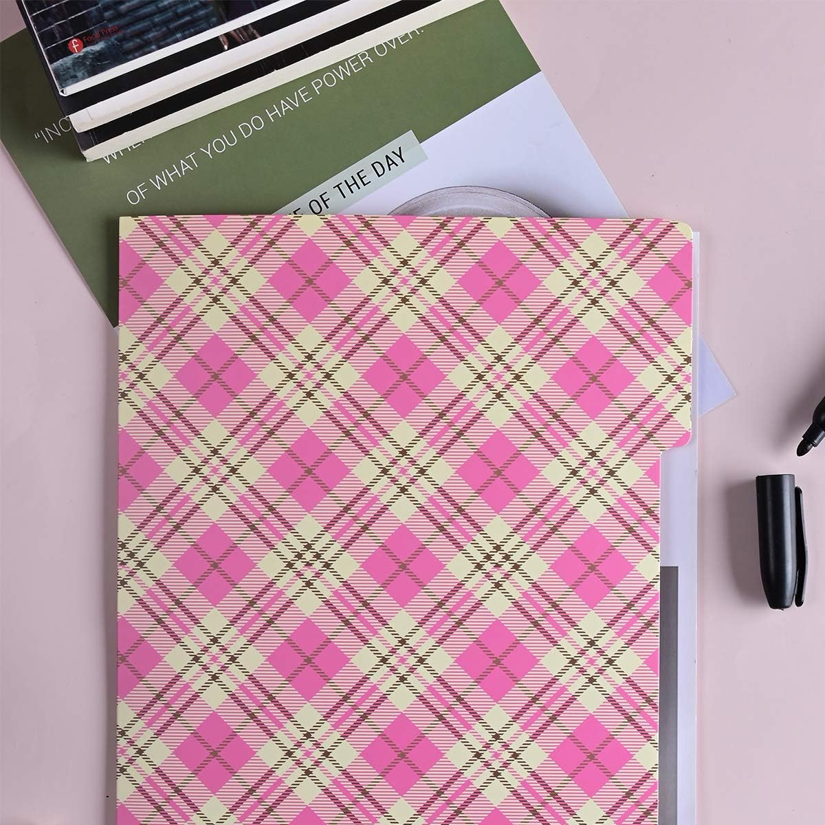Decorative File Folders Set - 9 Cute Pink Office Folders - Letter Size (9.5 x 11.5 Inches) – Office Supplies for Women - Durable - Ideal for All Your documents – Fit for Your File Box : Office Products