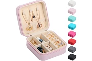 Small Travel Jewelry Case Organizer,Mini Travel Essentials for Women,Bridesmaid Gifts Birthday Gifts for Women,Small Jewelry 