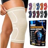 UFlex Athletics Knee Brace Sleeve Men &amp; Women | Knee Compression Sleeve Support for Arthritis Joint Pain Relief, Workout, Swelling, Sports, Circulation, Running ACL Recovery