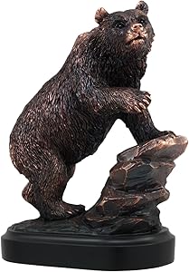 Gifts & Decor Ebros Grizzly Bear Climbing On River Rock Statue 6.25