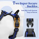 rabbitgoo Large Dog Harness No Pull Reflective Adjustable Blue XL view 4