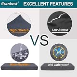 Granbest Premium Water-Repellent Sofa Seat Cushion Cover 2 Seater Grey view 5