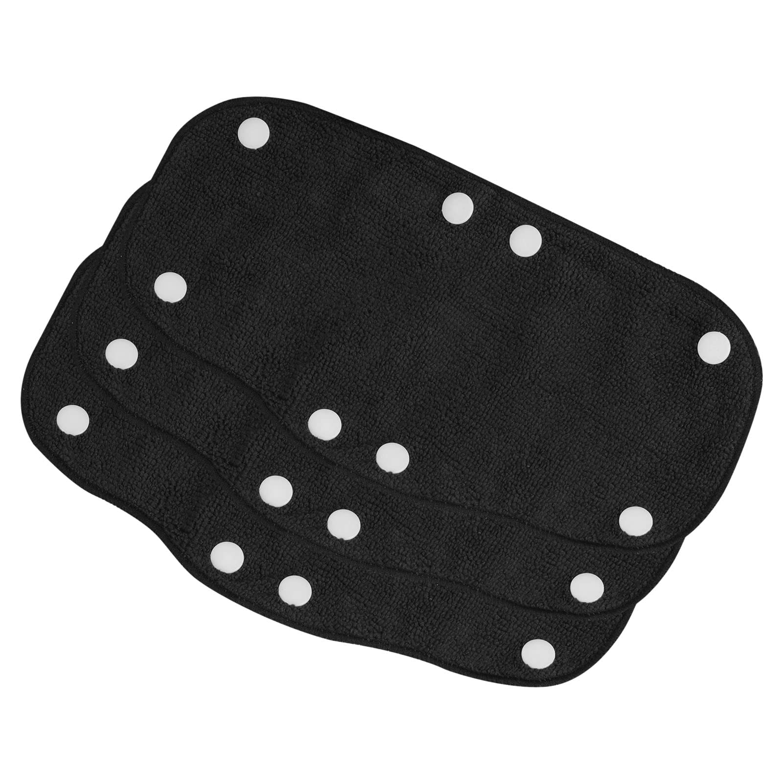 PATIKIL Hard Hat Sweat Band, 3 Pack Cotton Hard Hat Liner Sweatband Washable with Snap Button for Safety Helmet, Black