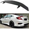 RS Si Style Rear Trunk Spoiler Wing W/LED Brake Compatible with 2016-2021 Honda Civic X 10TH Gen