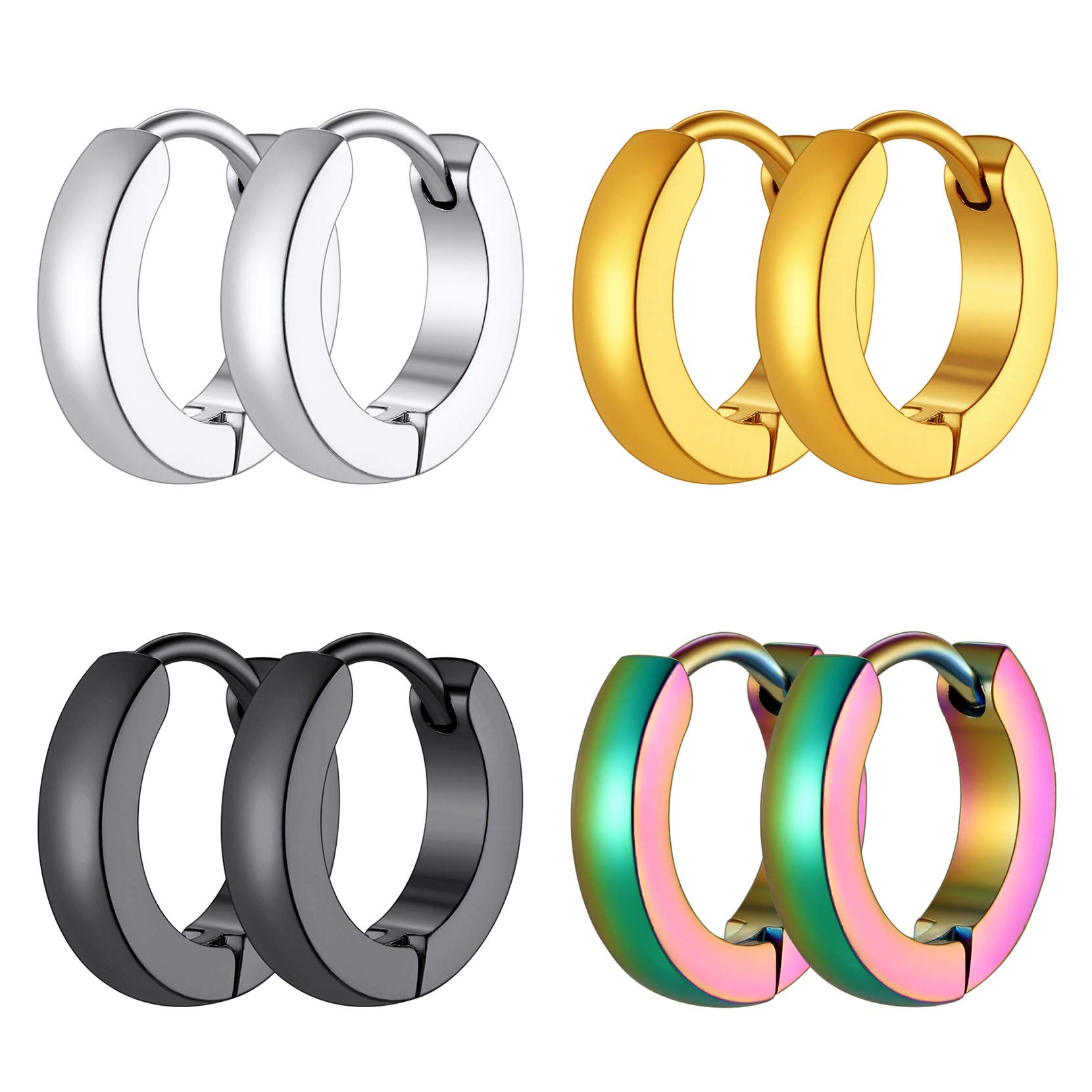 Richsteel Earingings Set Earrings Gold Women Helix Hoop Earring Pack For Mens Teenage Girls — image 1