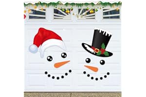 CHAMBOM Christmas Garage Door Decorations Magnets - 22PCS Xmas Reflective Garage Door Magnets Christmas Snowman Door Decor for Refrigerator Car Magnet Stickers Party Fridge Kitchen Home Outdoor Indoor