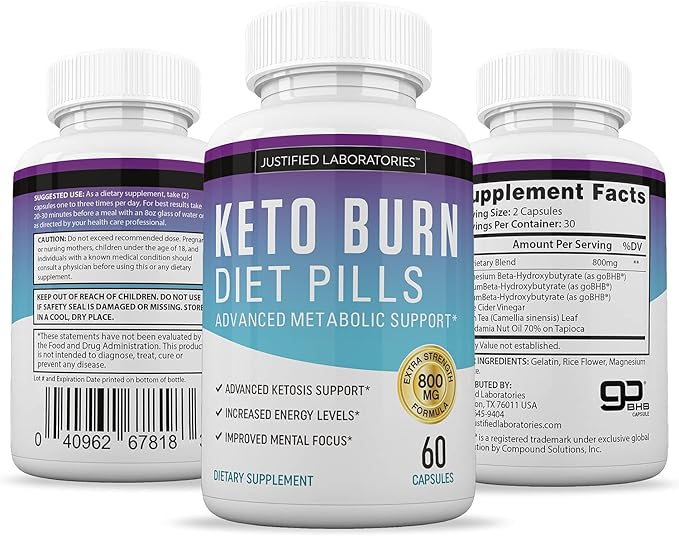 Amazon Com Keto Diet Pills Burn Shred Bhb Salts Advanced Ketogenic Supplement Exogenous Ketones Ketosis Weight Loss Fat Burner Boost Energy Metabolism Men Women 60 Capsules 2 Bottles Health Personal Care