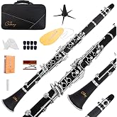 Cadway Bb Clarinet - Nickel Keys, Black, Includes Clarinet, Case, Stand