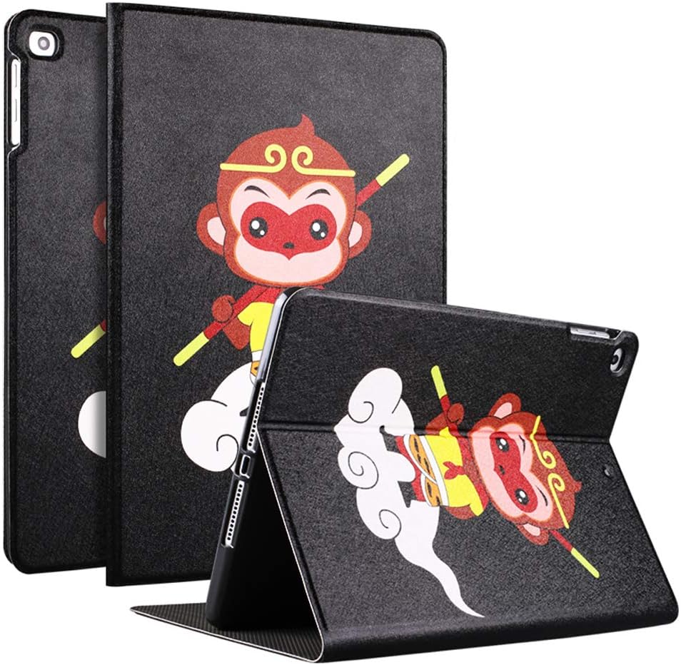 KenKe Case for iPad 9.7 2018/2017, iPad Air 2, iPad Air, Soft Silicone iPad Smart Cover Cute Cartoon Pattern Auto Sleep/Wake for Apple iPad 5th/6th Generation 9.7 inch iPad Air 1/2 case(Wukong)