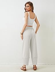 Xiaoxuemeng Womens Baggy Wide Leg Pants Casual