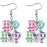 Easter Earrings For Women Colorful Bunny Earrings for Spring Animal Rabbit Drop Dangle Earring for Holiday Happy Easter Jewelry