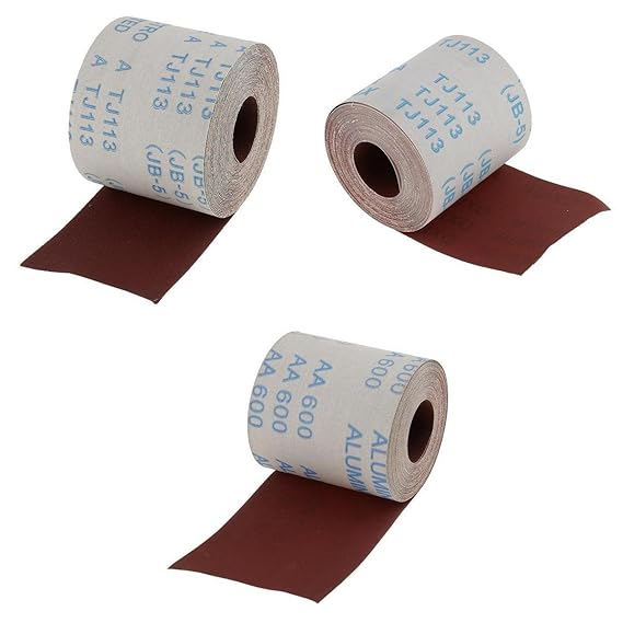 Prettyia 3x10 Meters Long 100mm Wide Emery Cloth Roll 120/320 /600 Grit