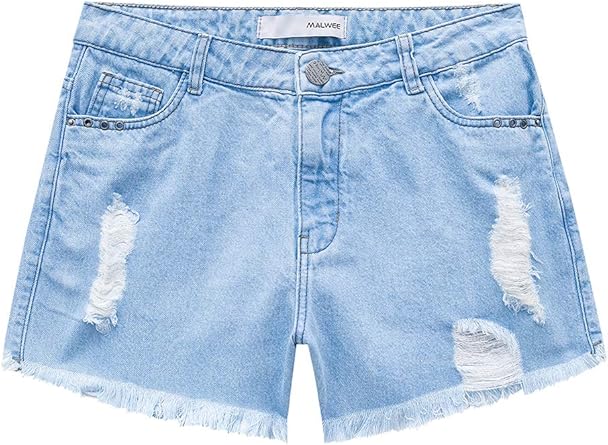bermuda jeans malwee feminina
