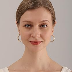 4mm Thick Gold Chunky Earrings Steling Silver Post