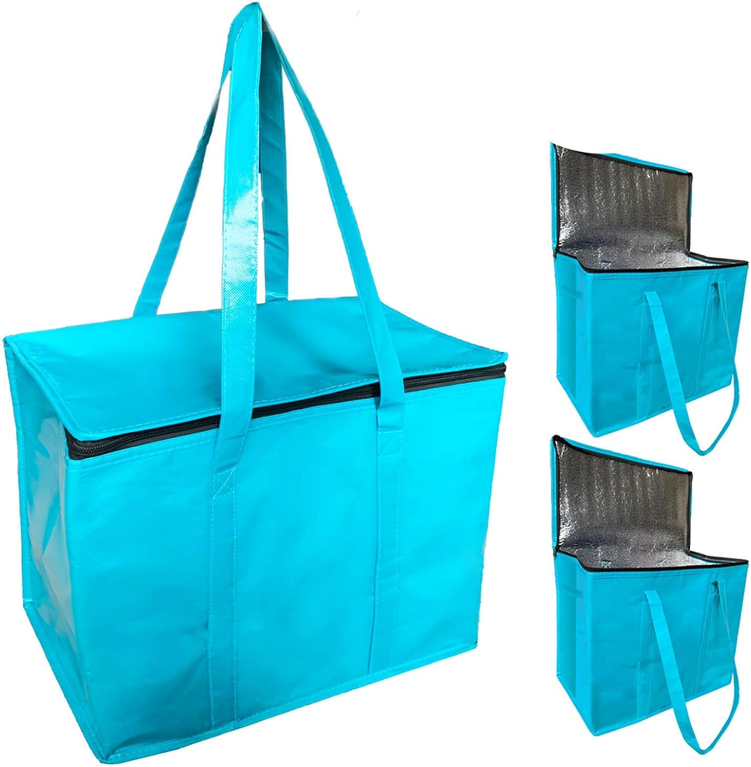 JALOUSIE 3 Pack XLarge Cooler Bags Insulated Reusable Grocery Shopping