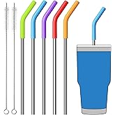 Lpaacat Stainless Steel Straws for 30 oz YETI Tumbler,9.5" Metal Reusable Replacement Straws