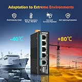 YuanLey Industrial PoE Gigabit Switch 6-Port 4 PoE+ 1 SFP DIN-Rail 12Gbps VLAN view 6