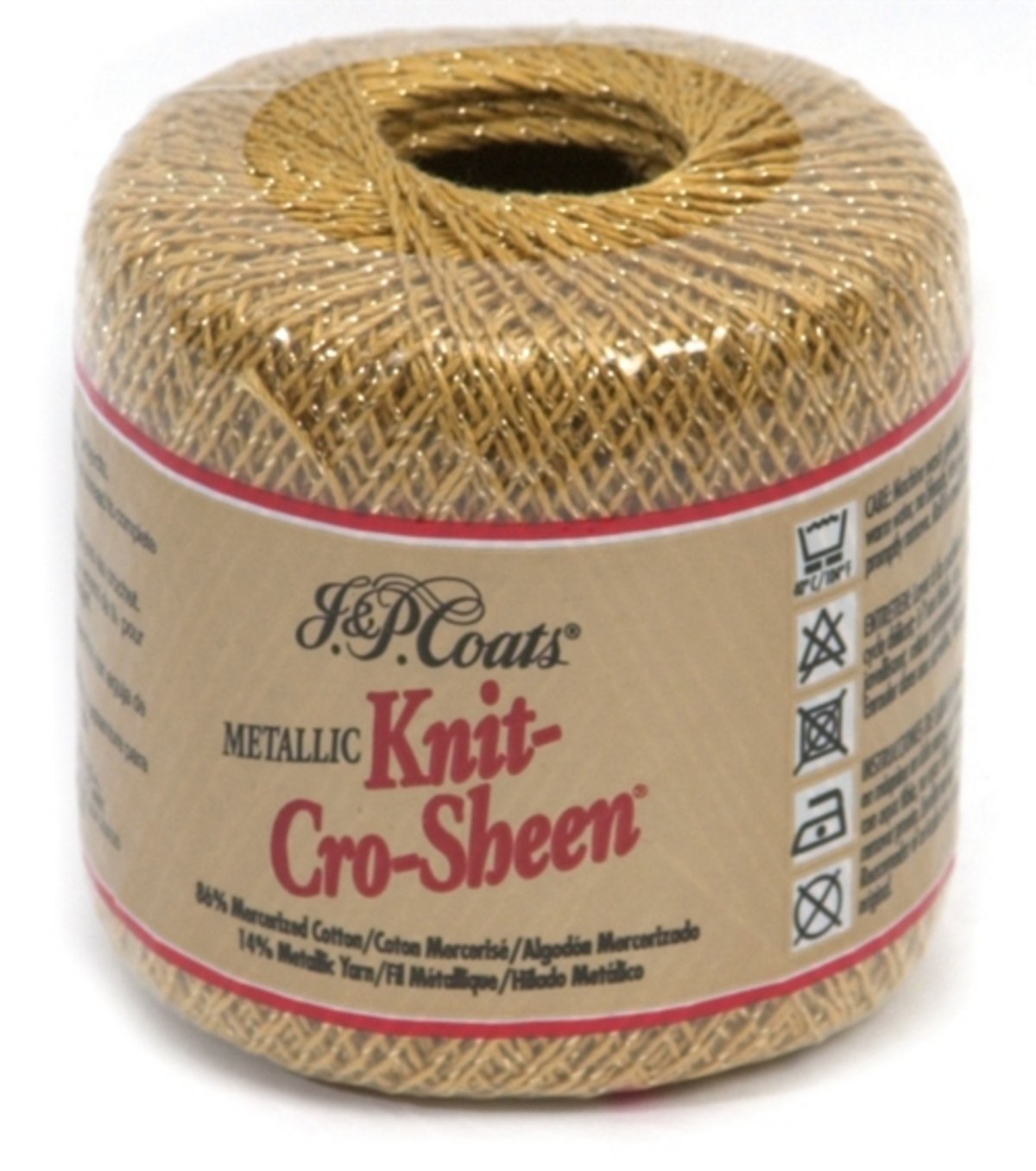Coats Crochet KnitCroSheen Metallic Crochet, Cotton Size