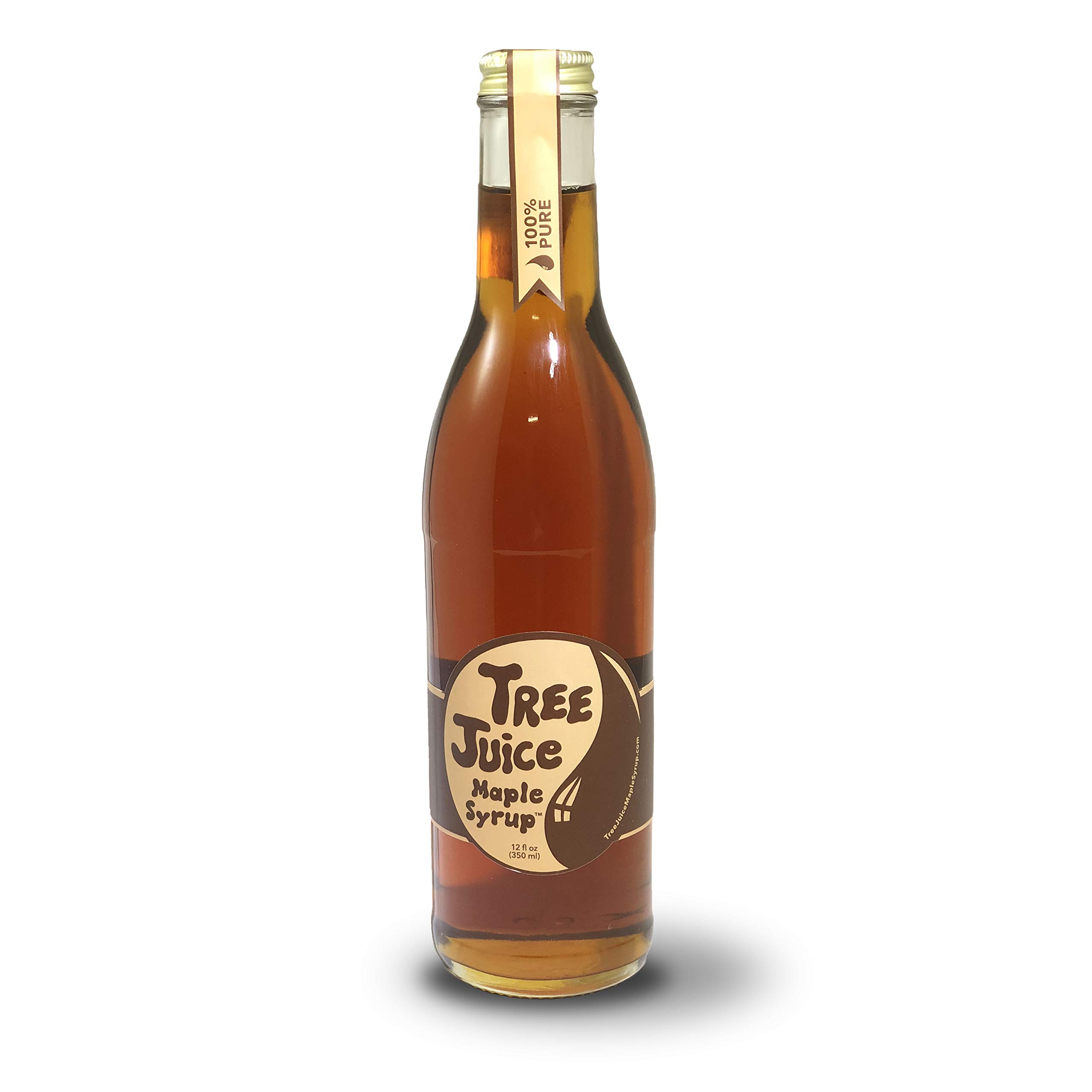 Tree Juice Vanilla Infused Maple Syrup, Local Farm Made, 12 oz, Grade A Dark