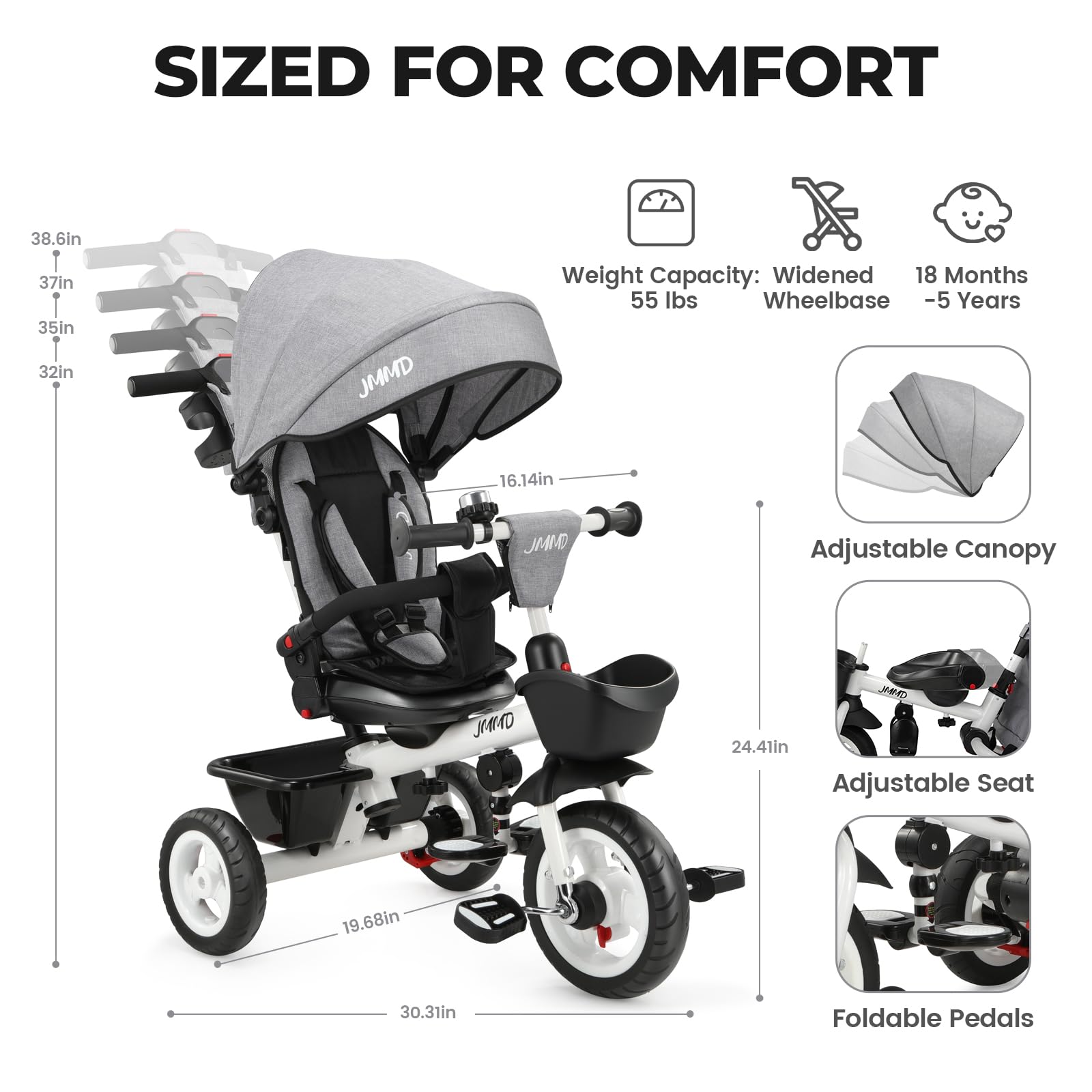 JMMD Toddler Tricycle Image 3