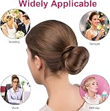 URAQT Hair Donut Bun Maker Set 4 Pcs with 30 Pins Blonde Chignon Kit view 6