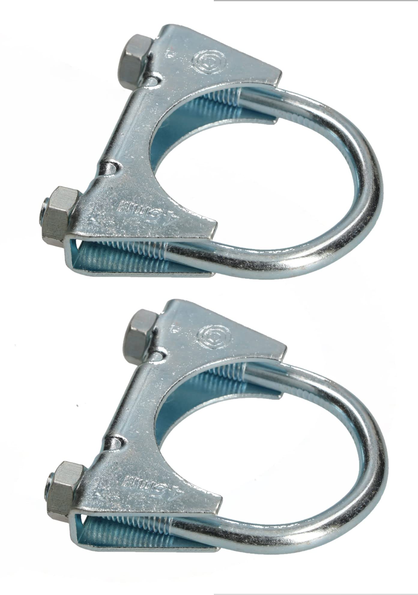 KOTARBAU® Set of 2 U-bolt clamp 45 mm exhaust pipe clamp pipe clamp U-bolt for mounting antenna pipes masts universal clamp for pipe connections