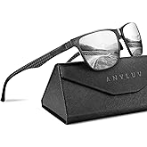 ANYLUV Mens Sunglasses Polarized Upgraded Carbon Fiber Temple Sun Glasses Fashion Driving with UV Protection