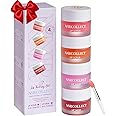 ANRCOLLECT Lip Scrub & Lip Mask - Overnight Treatment Lip Care Kits with 2 Lip Exfoliator & 2 Sleeping Lip Balm, Intense Hydration Lip Set for Dry Chapped Cracked Lips, Exfoliate & Moisturize (4 Pack)
