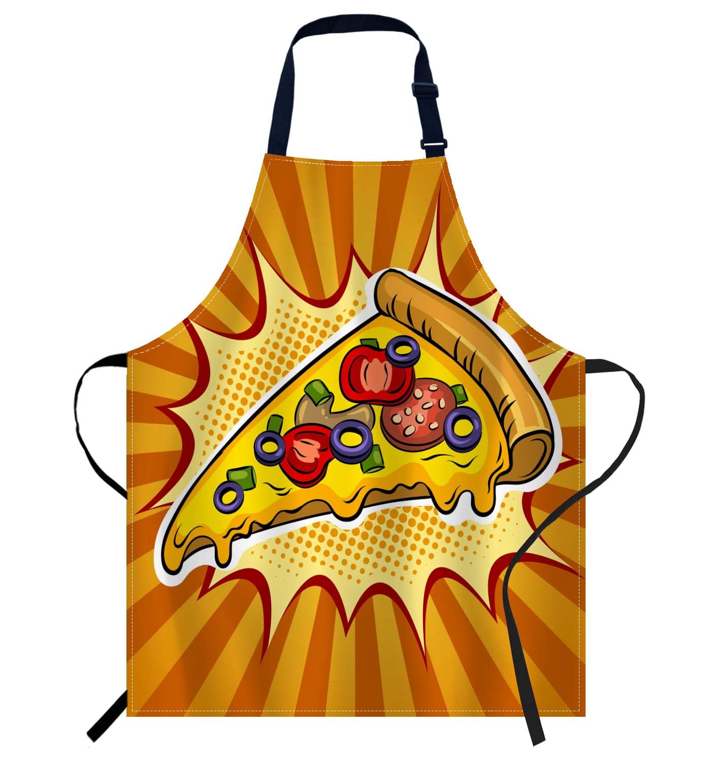 Smooffly Pizza Apron - Chefs Apron for Men & Women, Kitchen & BBQ Bibs