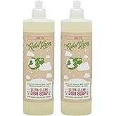 Rebel Green Super Deluxe Dish Soap - Natural Dishwashing Soap - Liquid Dish Detergent - Sustainable Dish Liquid Scented with Chai Tea - (16 oz Bottles, 2 Pack)