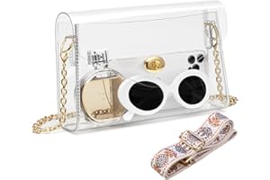 FANGSUN Clear Purse for Women Stadium Approved, Clear Crossbody Bag, Small Transparent Handbag for Concert Event Festival