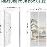 SMALUCK Magnetic Door Screen 80x200 cm White Heavy Duty Fly Mesh with Magnets view 2