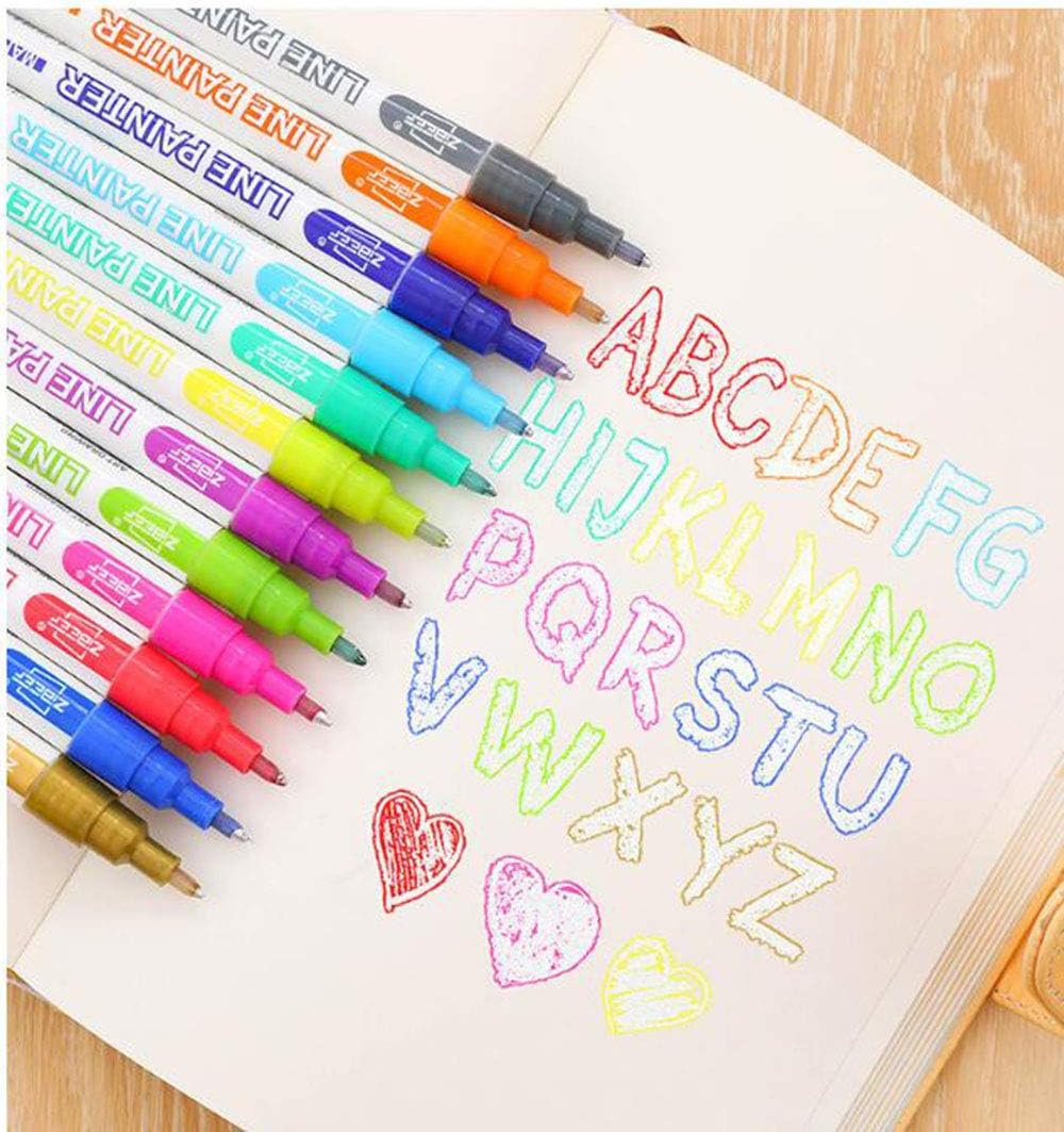 Doodle Dazzle Markers12 Colors Outline Metallic Markers