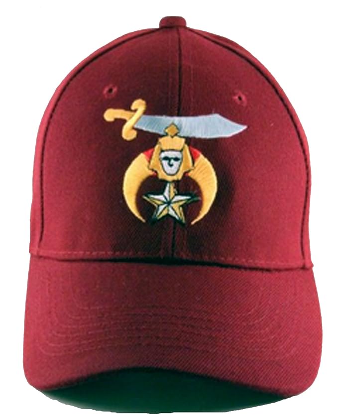 Shriner Baseball Shriners Hat Masonic Mens One Size Maroon