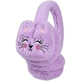 Pop Your Dream Kids Cat Earmuffs Cute Animal Ear Muffs Winter Outdoor Ear Covers Plush Ear Warmer for Boys Girls Age 7-14