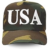 Trump USA 45-47 Hat Camo/White