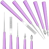 Mudder 10 Pcs Bead Reamer for Jewelry Making, DIY Tipped Diamond Reamer | Tipped Beading Hole Enlarger Tool for Glass Plastic Metal Wood Beads, Remove Burrs, Enlarge Holes Smooth Edges for Craft