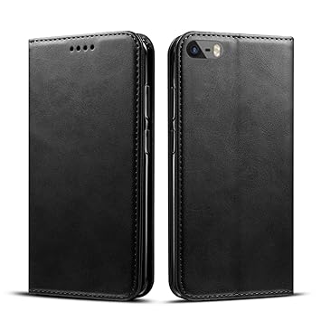 Iphone Se2 Leather Wallet Case With Leather Case Amazon In Electronics