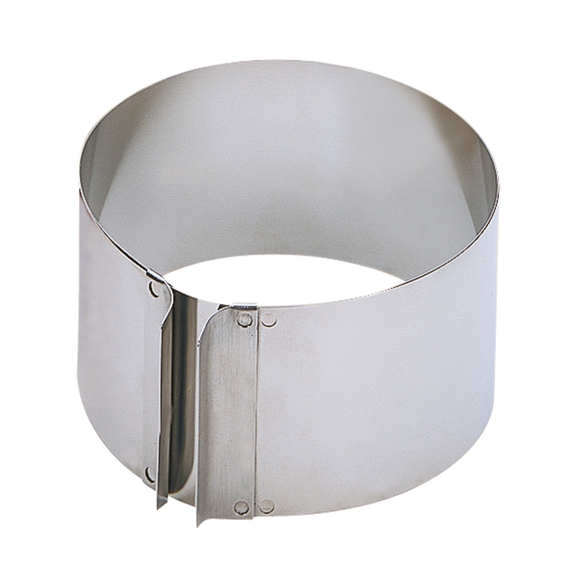 KAISER Pâtisserie cake setting ring with handles, Ø 16.5x32cm, 9cm. Individual size adjustment, extra-high edge, dishwasher safe