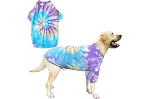 PriPre Dog Cotton Colorful Purple T-Shirts Soft and Stretchy Dog Shirt Pajamas Pets Clothes for Extra Large Dogs(2XL Purple)