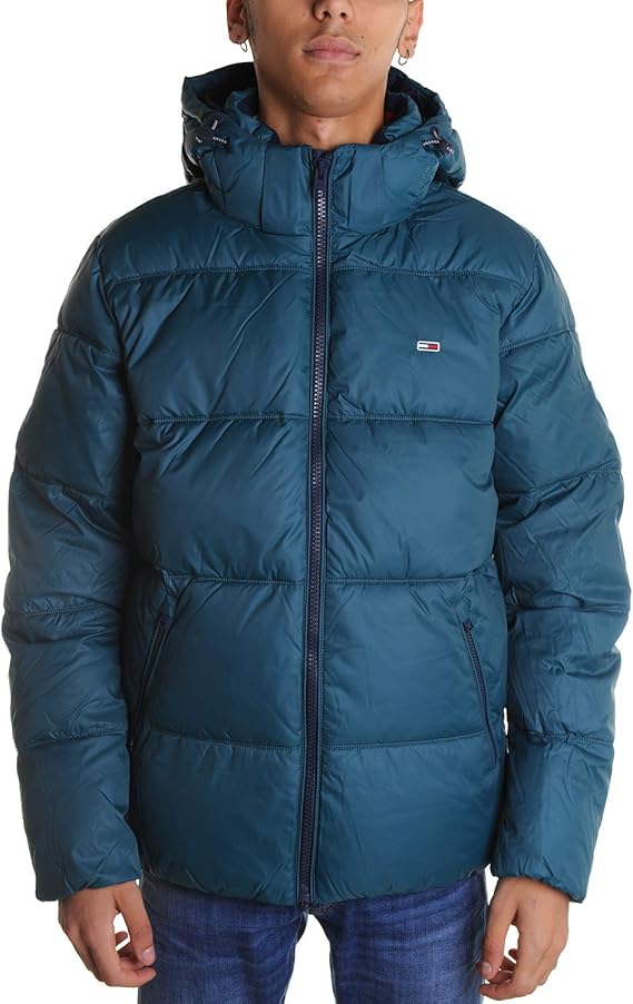 Tommy Hilfiger TJM Essential Hood Puffa Jacket Chaqueta, Azul (Atlant