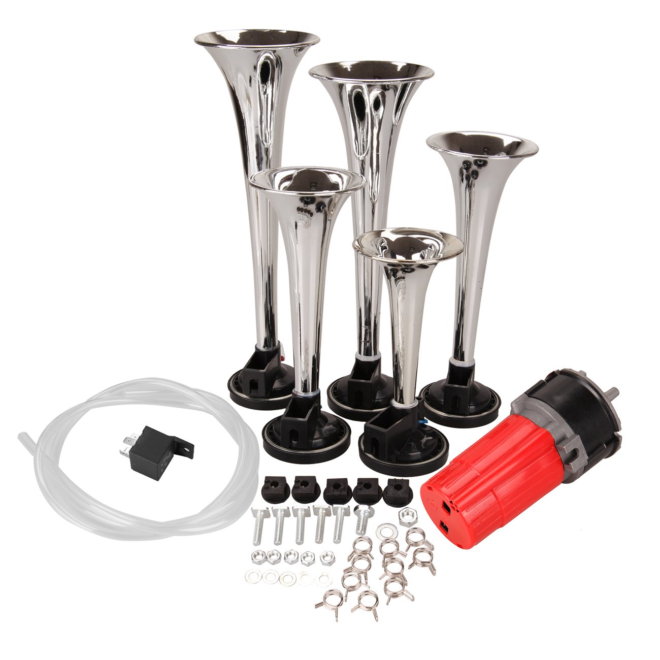 Klaxons Honhill 5 trompette Chrome Musical Air Horn La Cucaracha 12V